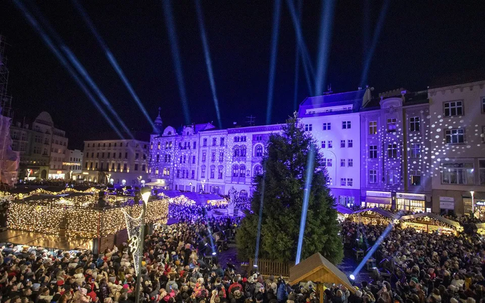 Rozsvícení vánočního stromu v Olomouci - ilustrační foto