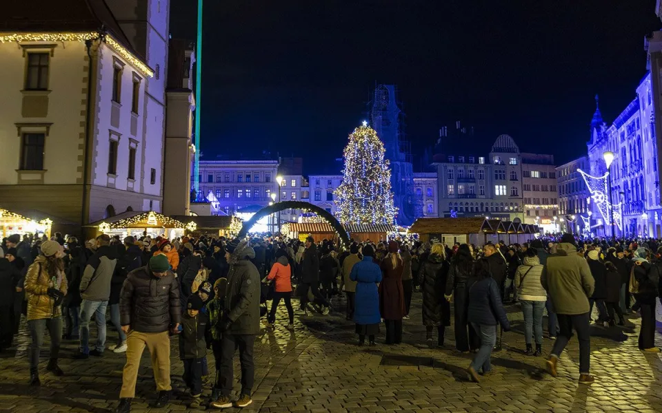 Vánoční strom v Olomouci - ilustrační foto
