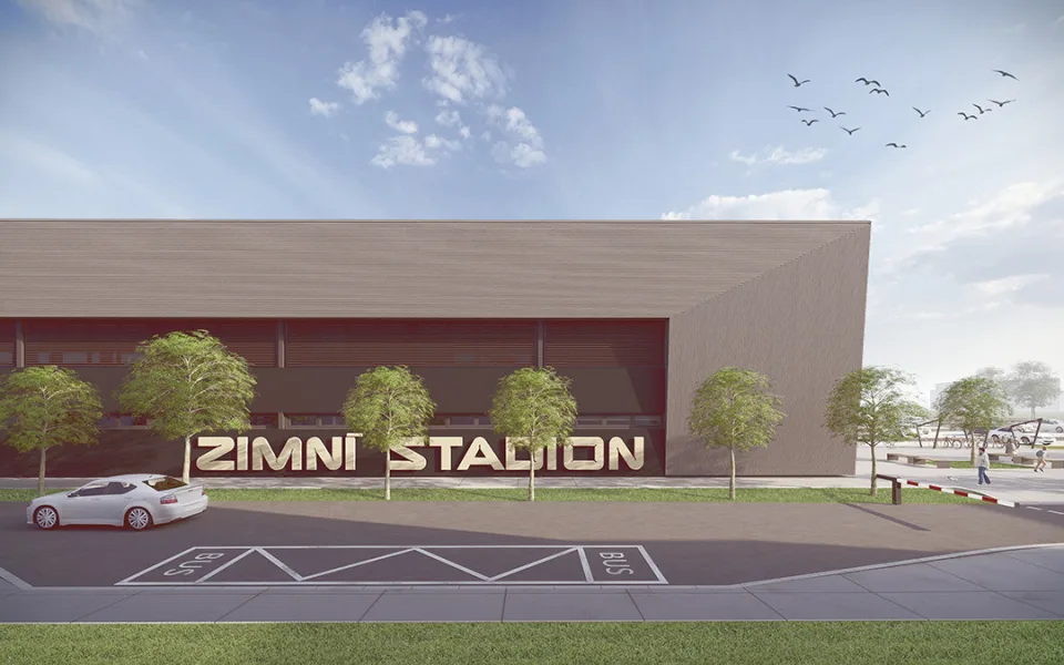 Vizualizace malého zimního stadionu v Olomouci