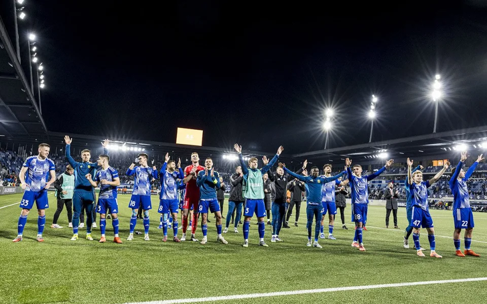 Olomoučtí fotbalisté se radují z postupu v Lausanne