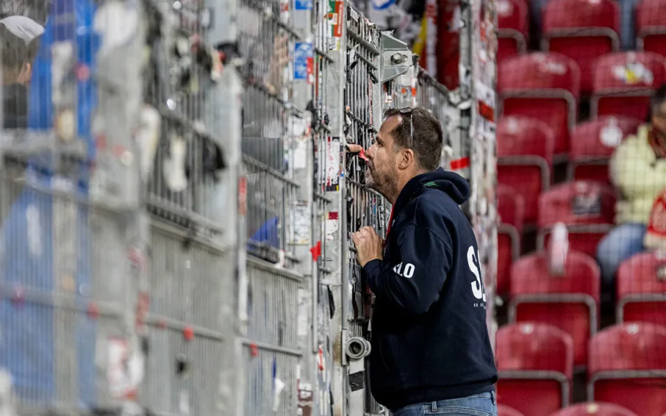 Zbyněk Müller, SLO Sigmy před sektorem fanoušků