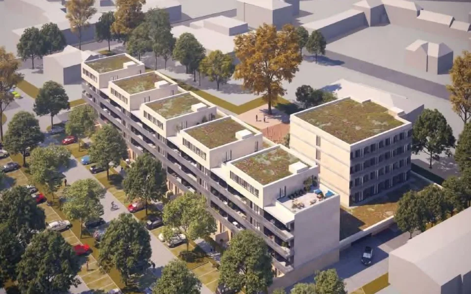 Vizualizace bytového projektu v areálu Hedva v Šumperku